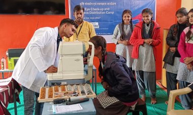 एच.डी.एफ.सी के सहयोग से आसरा सामाजिक लोक कल्याण समिति द्वारा आंखो की जाँच का कैंप लगाया गया।