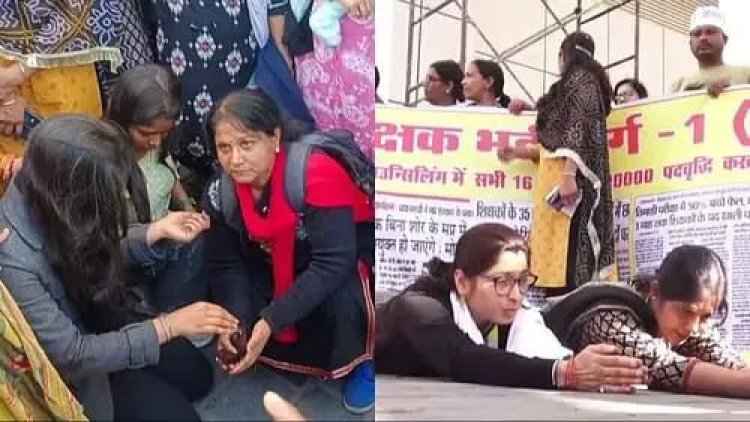 भोपाल में वेटिंग शिक्षकों ने किया प्रदर्शन,पद बढ़ाने की मांग,नेता प्रतिपक्ष ने समर्थन में सरकार को घेरा