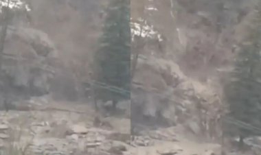 हिमाचल के छोटा भंगाल में फटा बादल, हिडिंबा देवी मंदिर की छत टूटी, सामने आया वीडियो