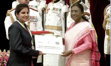 रांची विश्वविद्यालय के दिवाकर और दीक्षा को राष्ट्रपति ने किया सम्मानित