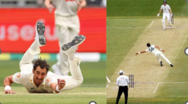 AUS vs ENG: पिच पर लेटकर मिचेल स्टार्क ने यह क्या कर दिया, ऐसा गजब कैच कभी नहीं देखा होगा!