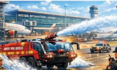 नोएडा इंटरनेशल एयरपोर्ट में हाईटेक सुरक्षा इंतजाम, फायर टेंडर 2 मिनट में उड़ेल देंगे 10 हजार लीटर पानी