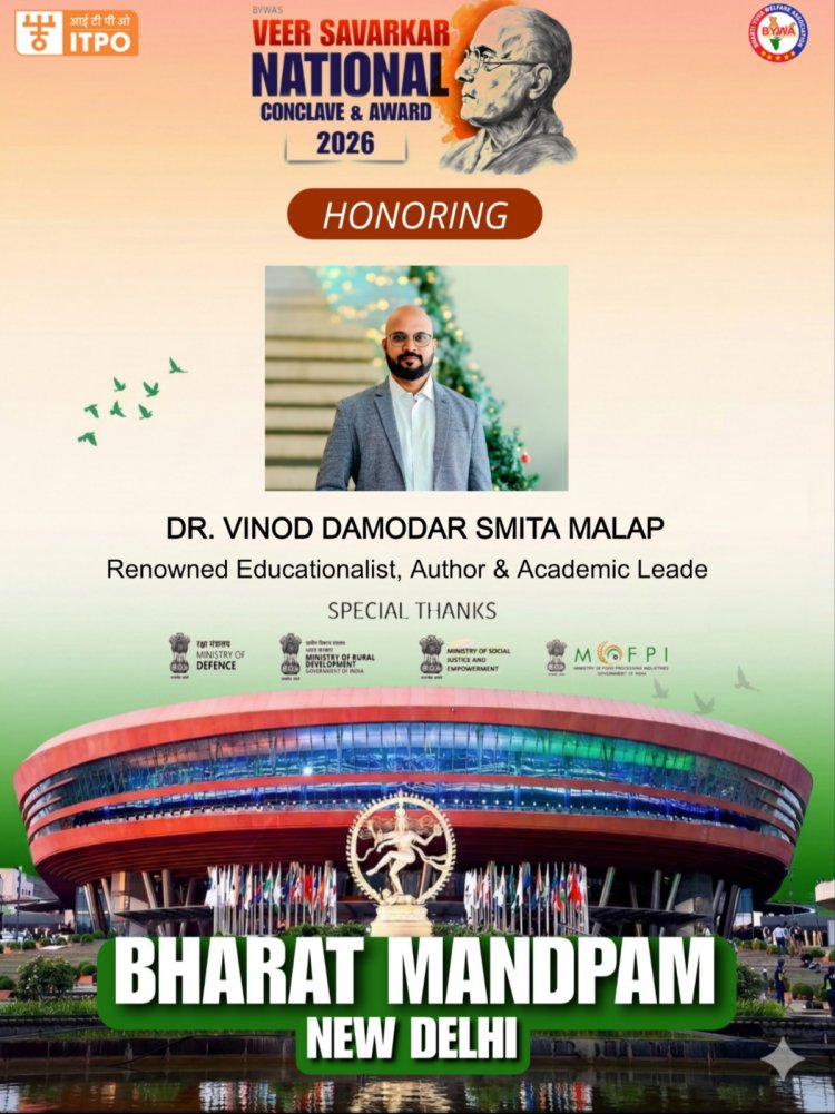Dr. Vinod Damodar Malap to be Honoured at Veer Savarkar National Conclave & Award 2026